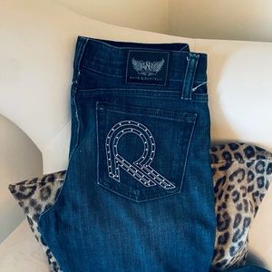 Rock & Republic flare jeans bling pockets